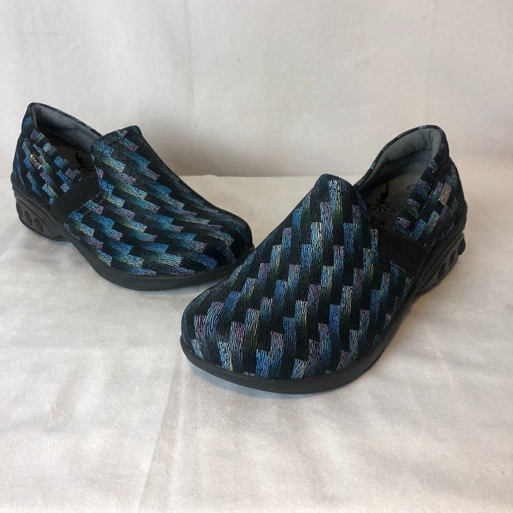 Therafit Blue Diamonds leather Clogs Women’s Size US 6.5-7